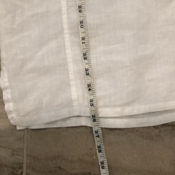 Eileen Fisher 100% Organic Linen White Dress Cover Up Small - Picture 11 of 16